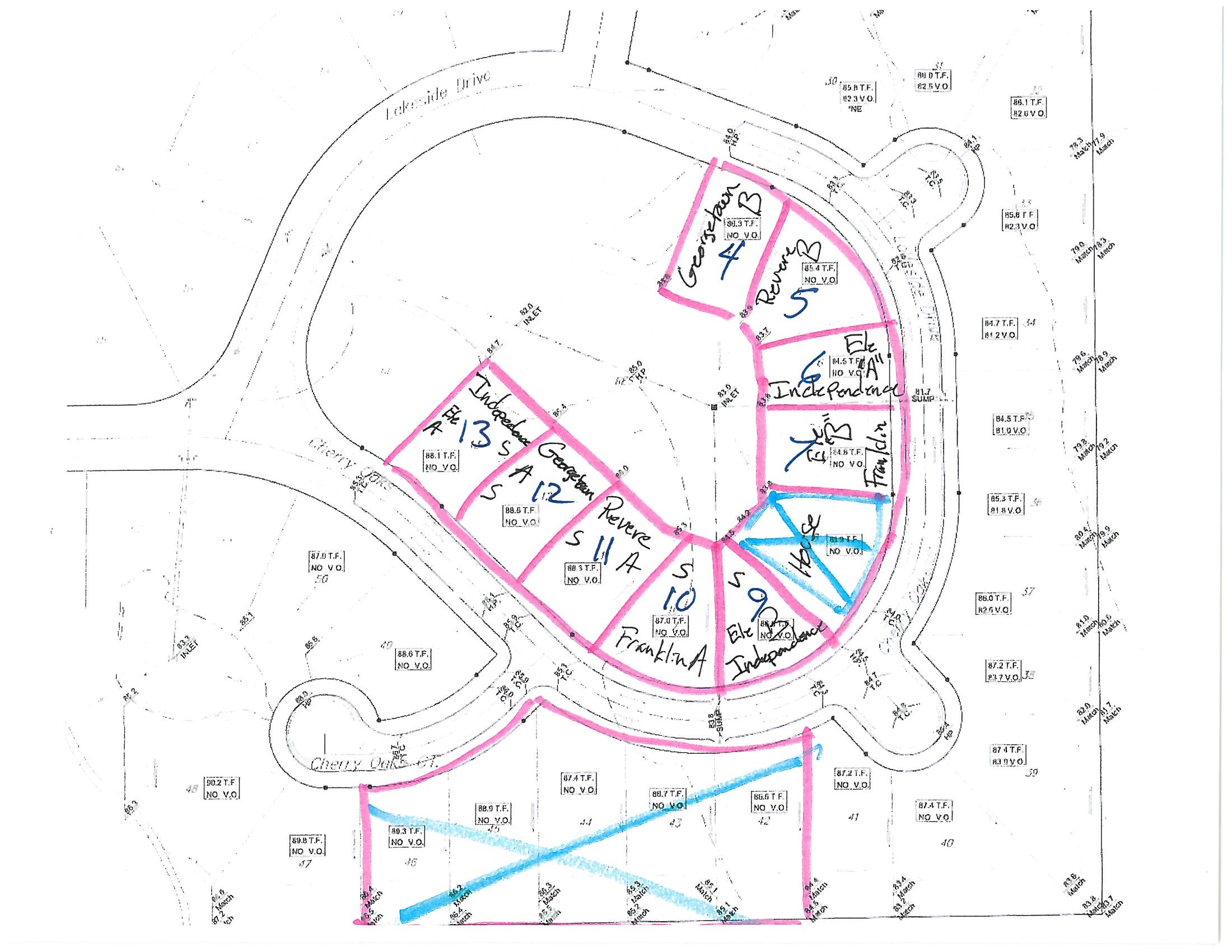 The Greens at Cherry Oaks plat map in cheney, kansas 67025
